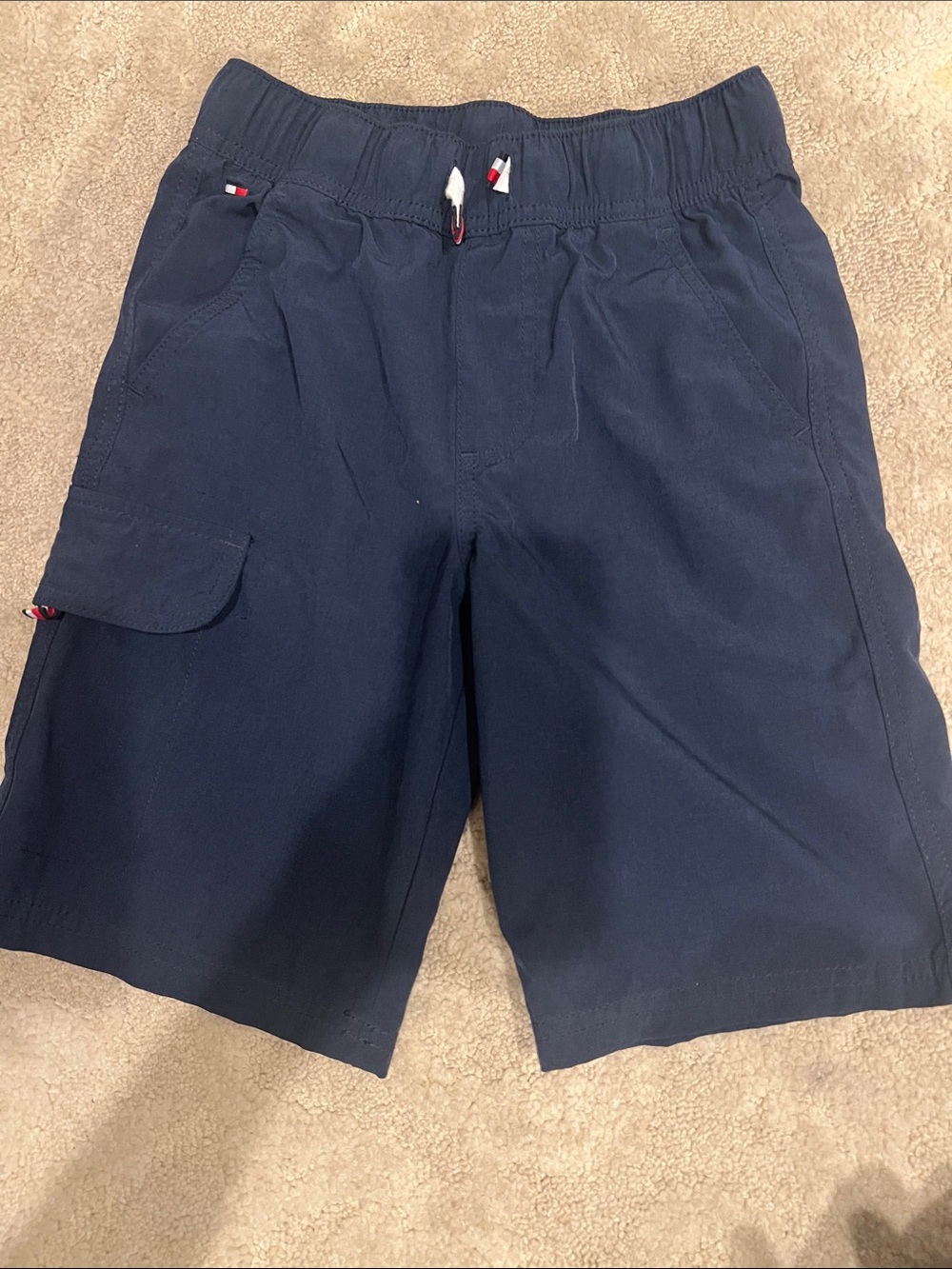 Tommy Hilfiger Boys Navy Cargo Drawstring Shorts